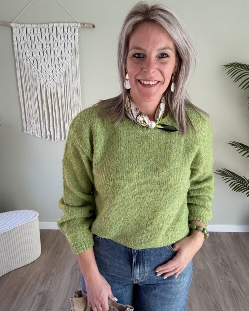 Teddy sweater groen