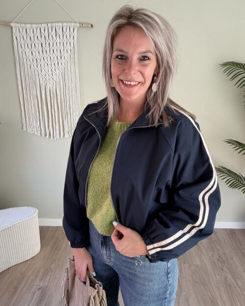 Navy stripe jacket