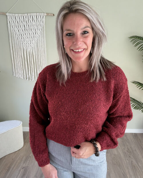Teddy sweater bordeaux
