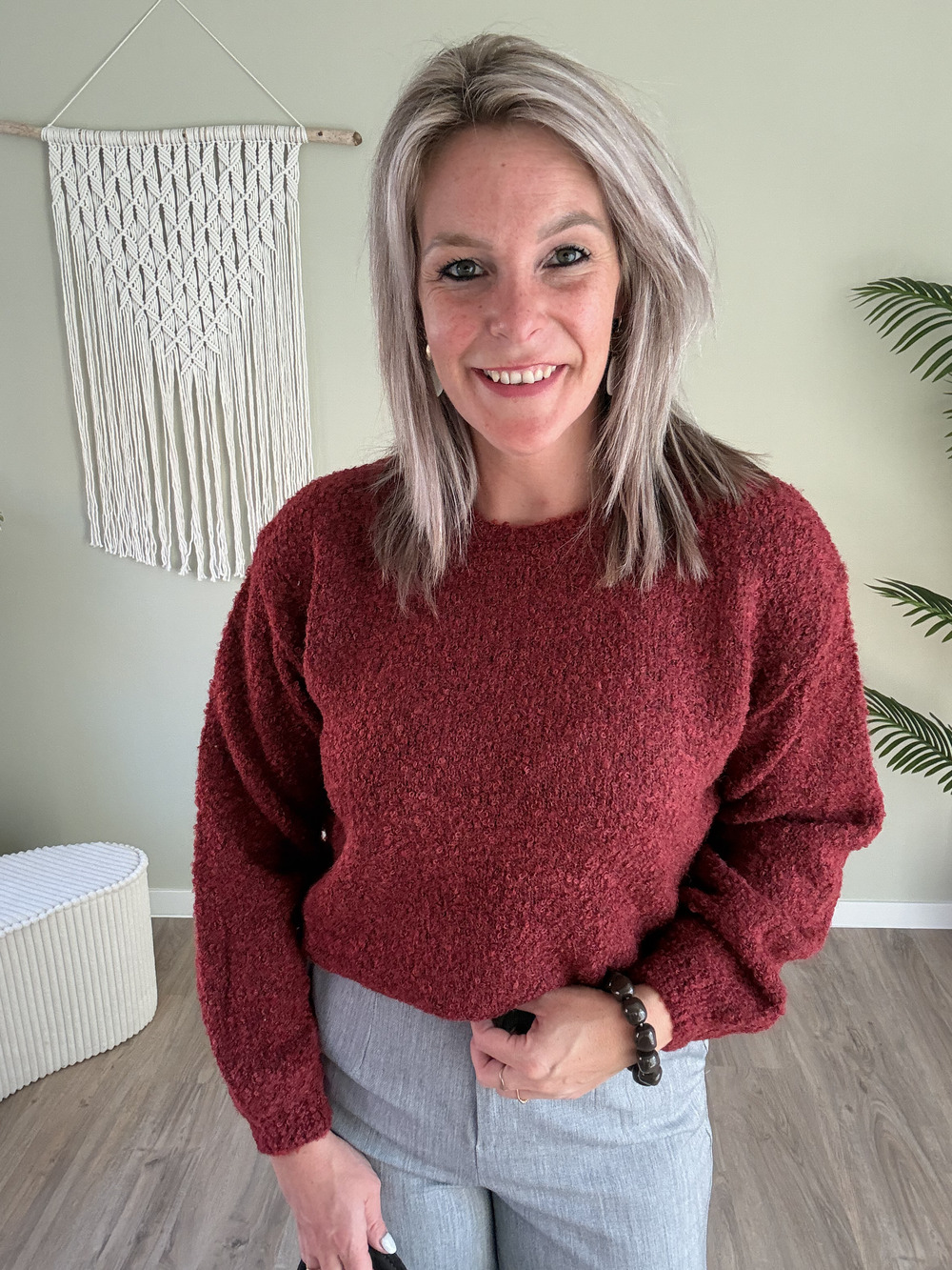 Teddy sweater bordeaux