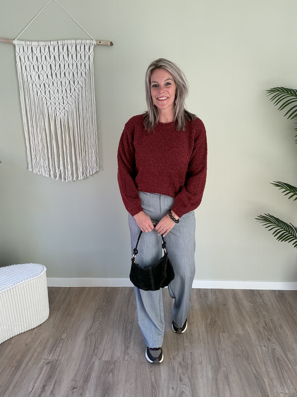 Teddy sweater bordeaux - Afbeelding 2