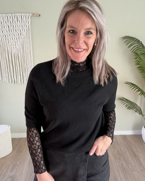 Sweater tee zwart