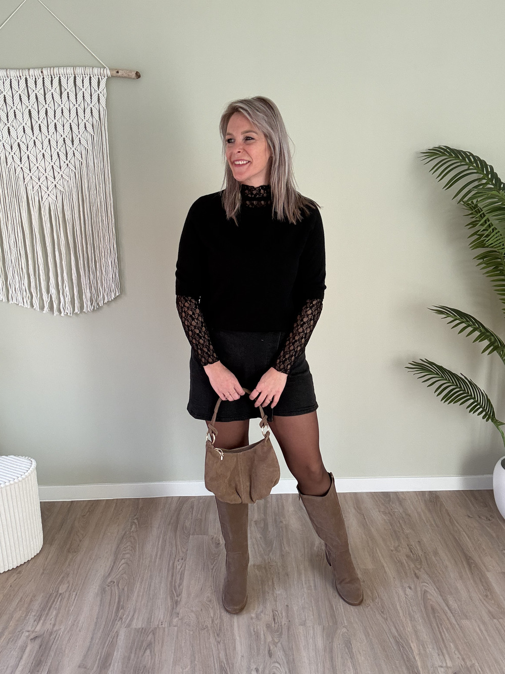 Sweater tee zwart - Afbeelding 2