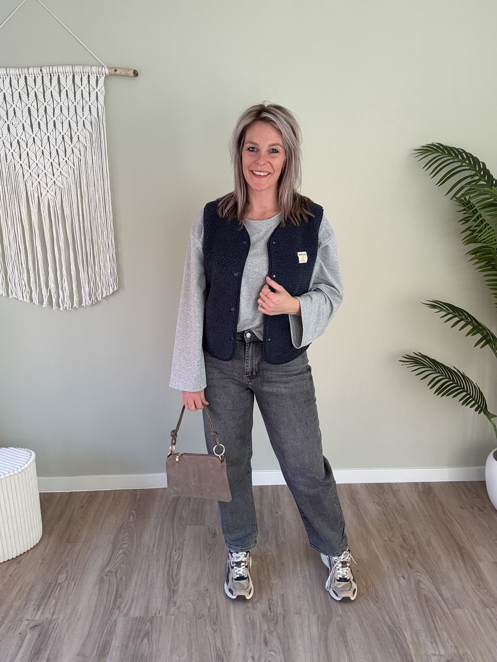 Teddy gilet embleem navy - Afbeelding 2