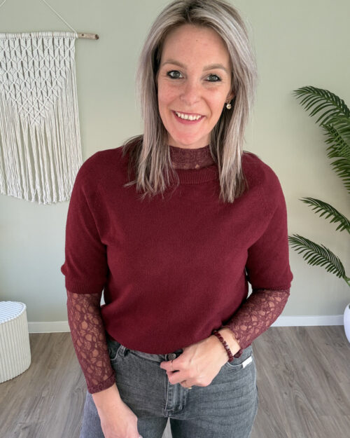 Sweater tee bordeaux