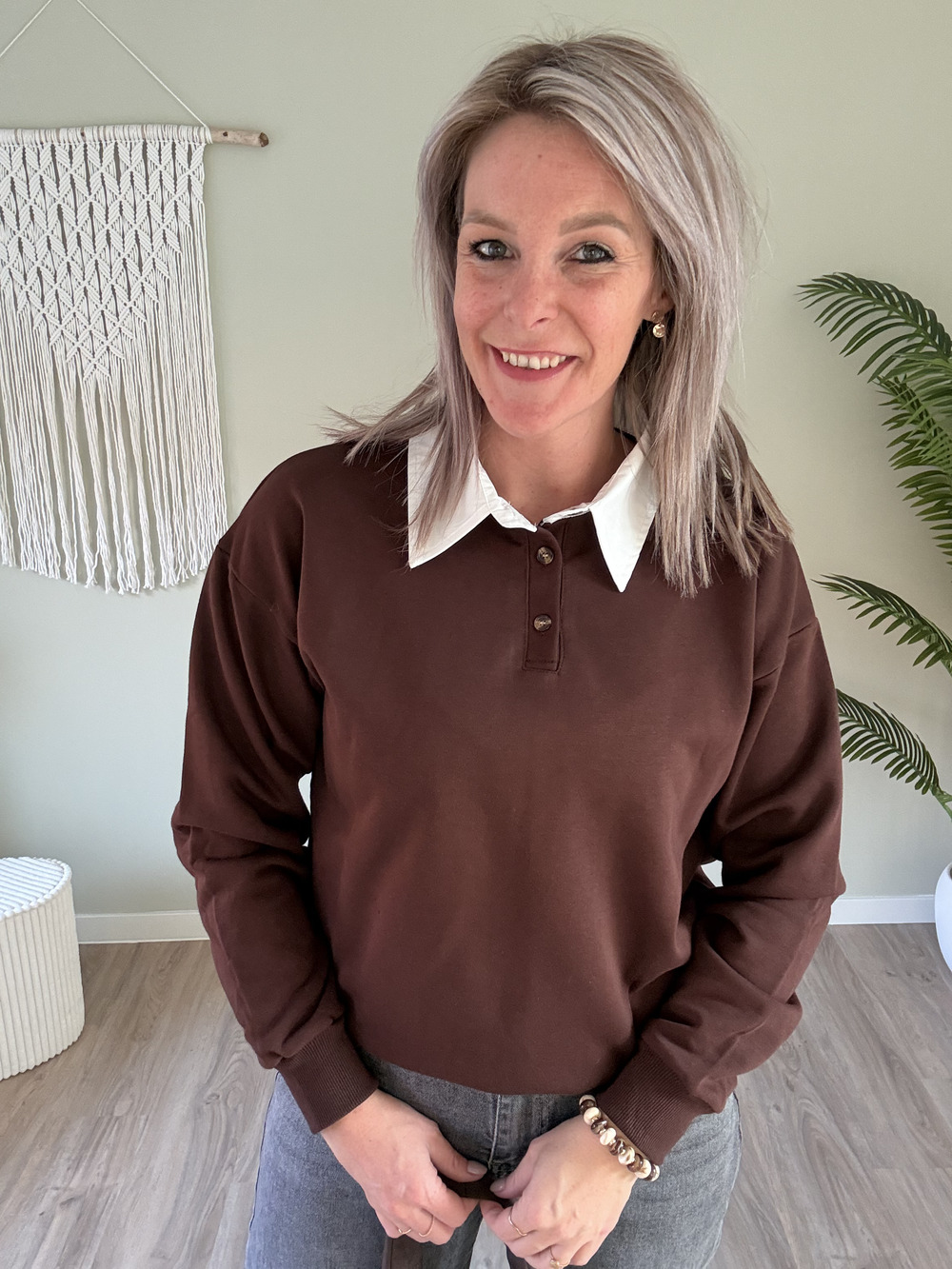 Polo sweater choco