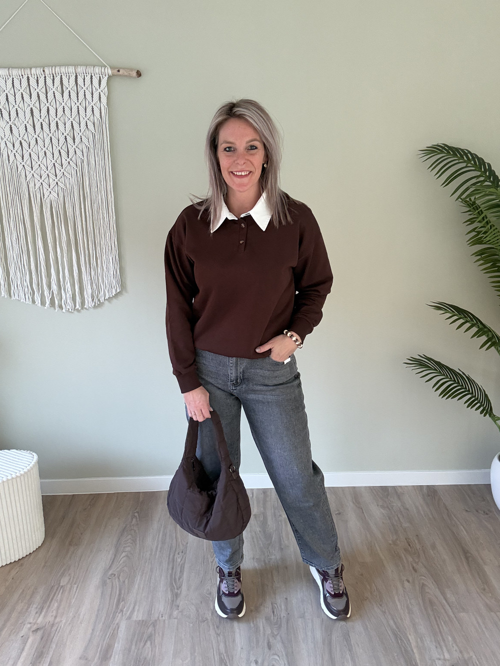 Polo sweater choco - Afbeelding 2