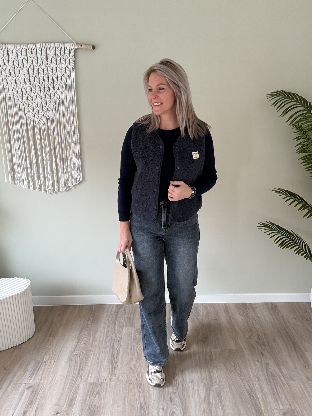 Teddy gilet embleem navy - Afbeelding 3