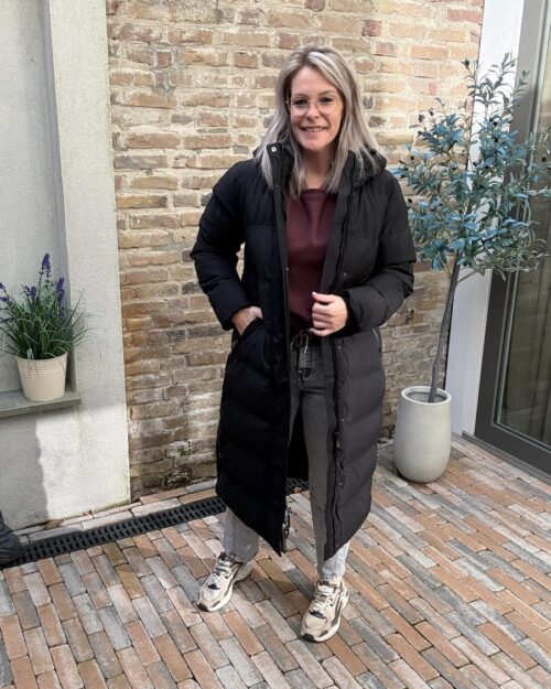 Lange puffer jas