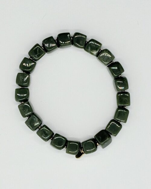 Kleine kralenarmband olijf