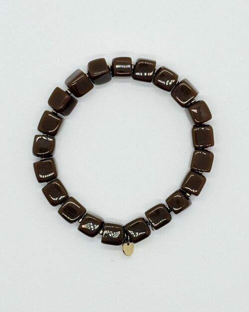 Kleine kralenarmband bruin