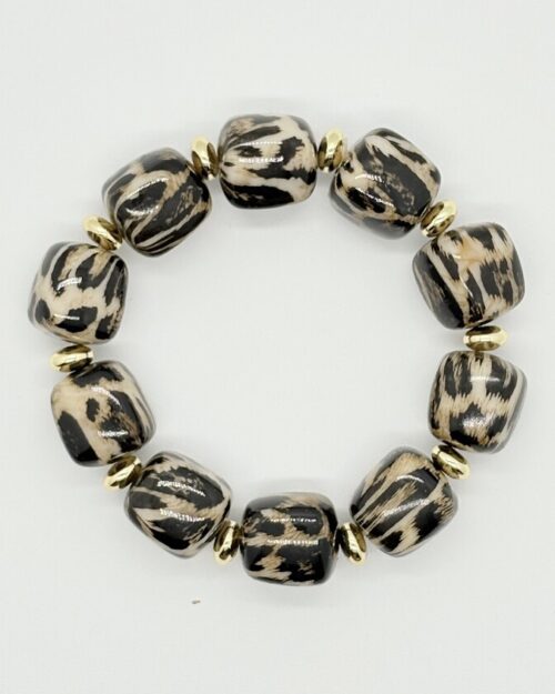 Kralenarmband leopard