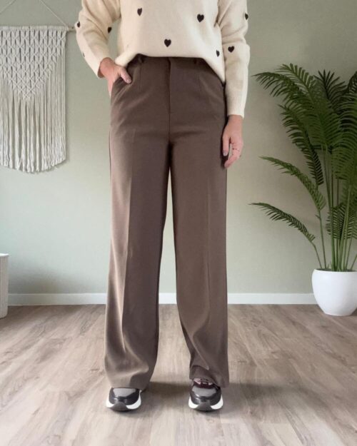 Pantalon donker taupe