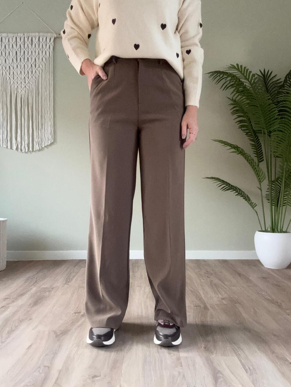 Pantalon donker taupe