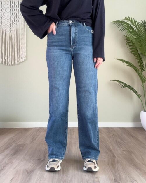 Wide leg jeans dark blue