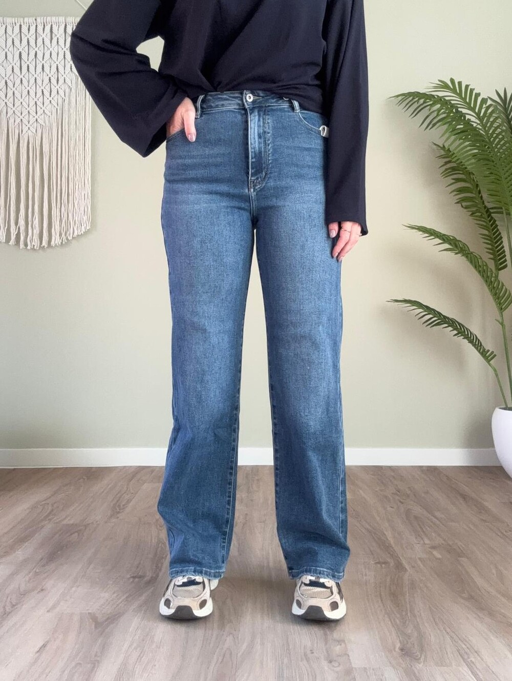 Wide leg jeans dark blue