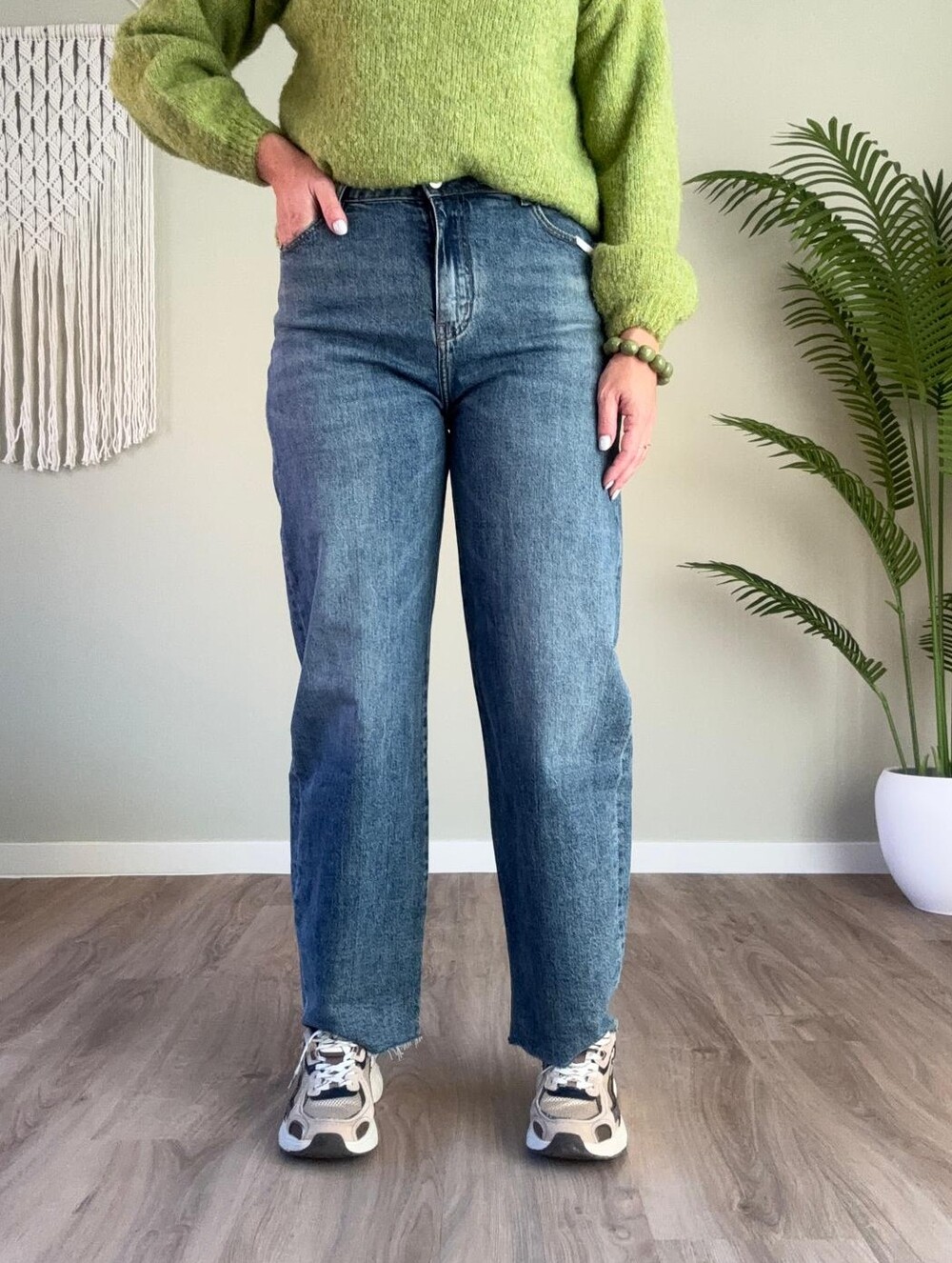 Barrel jeans dark blue
